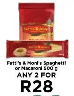 Food Lover's Market Fatti's & Moni's Spaghetti or Macaroni 500 g offer