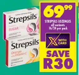 Shoprite STREPSILS LOZENGES all variants 16/24 per pack offer