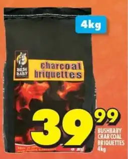 Shoprite BUSHBABY CHARCOAL BRIQUETTES 4kg offer
