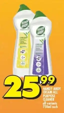 Shoprite HANDY ANDY CREAM ALL PURPOSE CLEANER all variants 750ml each offer