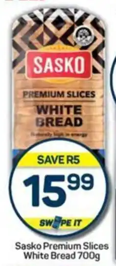 Pick n Pay Hypermarket Sasko Premium Slices White Bread 700g offer