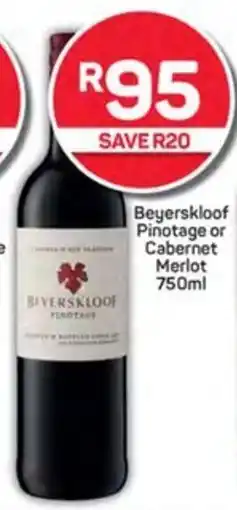 Beyerskloof Pinotage or Cabernet Merlot 750ml