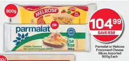 Pick n Pay Hypermarket Parmalat or Melrose Processed Cheese Slices Assorted 900g Each offer