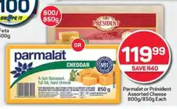 Pick n Pay Hypermarket Parmalat or Président Assorted Cheese 800g/850g Each offer