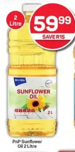 Pick n Pay Hypermarket PnP Sunflower Oil 2 Litre offer