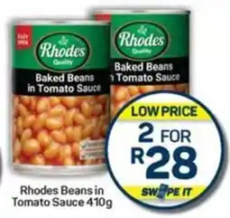 Pick n Pay Hypermarket Rhodes Beans in Tomato Sauce 410g offer