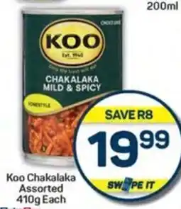 Pick n Pay Hypermarket Koo Chakalaka Assorted 410g Each offer