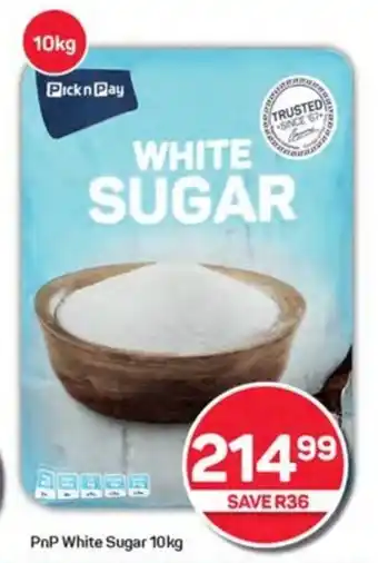 Pick n Pay Hypermarket PnP White Sugar 10kg offer