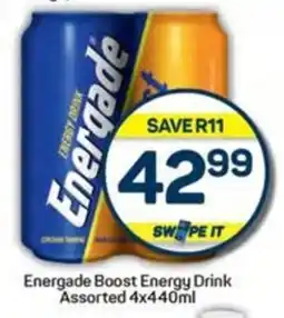 Pick n Pay Hypermarket Energade Boost Energy Drink Assorted 4x440ml offer