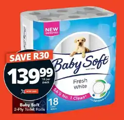 Checkers Baby Soft 2-Ply Toilet Rolls offer