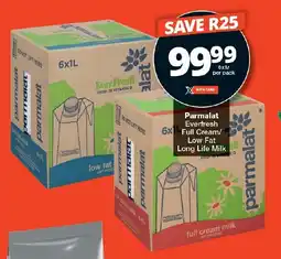 Checkers Parmalat Everfresh Full Cream/ Low Fat Long Life Milk offer
