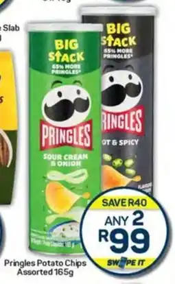 Pick n Pay Hypermarket Pringles Potato Chips Assorted 165g offer