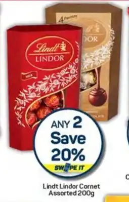 Lindt Lindor Cornet Assorted 200g
