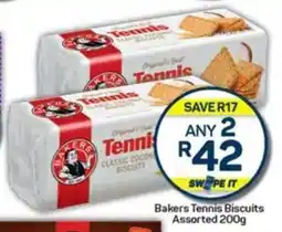 Pick n Pay Hypermarket Bakers Tennis Biscuits Assorted 200g offer