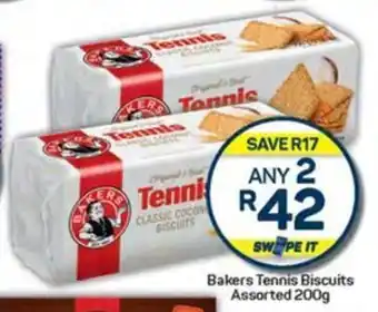 Pick n Pay Hypermarket Bakers Tennis Biscuits Assorted 200g offer