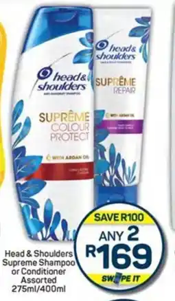 Pick n Pay Hypermarket Head & Shoulders Supreme Shampoo or Conditioner Assorted 275ml/400ml offer