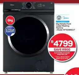 Pick n Pay Hypermarket Midea 6kg Metallic Front Loader Washing Machine offer