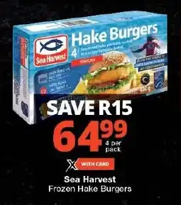 Checkers Sea Harvest Frozen Hake Burgers offer