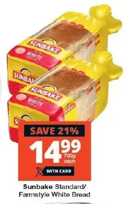 Checkers Sunbake Standard/ Farmstyle White Bread offer