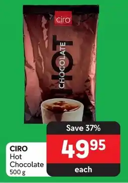 Makro CIRO Hot Chocolate 500g offer