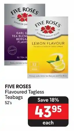 Makro FIVE ROSES Flavoured Tagless Teabags offer