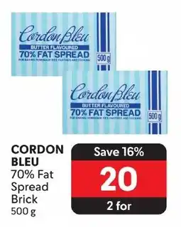 Makro CORDON BLEU 70% Fat Spread Brick 500g offer