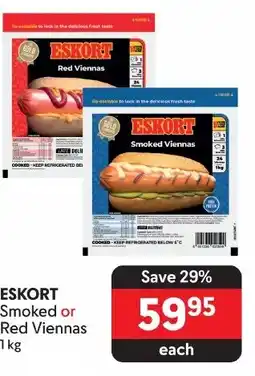 Makro ESKORT Smoked or Red Viennas 1kg offer