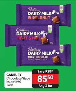 Makro CADBURY Chocolate Slabs (All variants) 150g offer