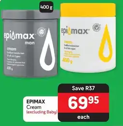 Makro EPIMAX Cream (excluding Baby) offer