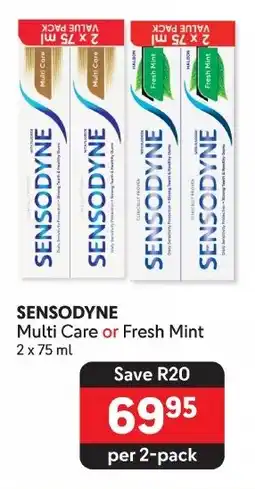 SENSODYNE Multi Care or Fresh Mint 2 x 75 ml