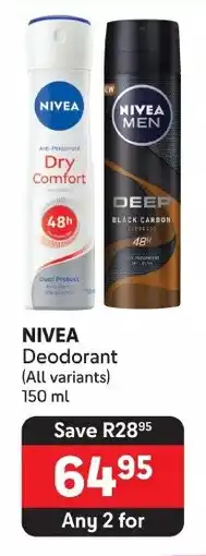 Makro NIVEA Deodorant (All variants) offer