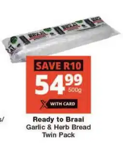 Ready to Braai Garlic & Herb Bread Twin Pack