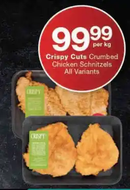 Checkers Crispy Cuts Crumbed Chicken Schnitzels All Variants offer