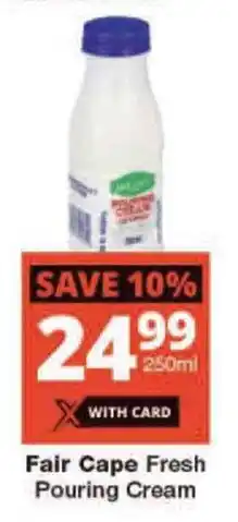 Checkers Fair Cape Fresh Pouring Cream offer