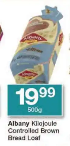 Checkers Albany Kilojoule Controlled Brown Bread Loaf offer