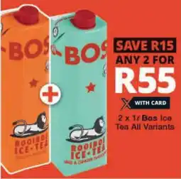 2 x 1L Bos Ice Tea All Variants