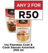 Food Lover's Market Ina Paarman oat & Cook Sauces Assorted-For Any 2 x 200ml offer