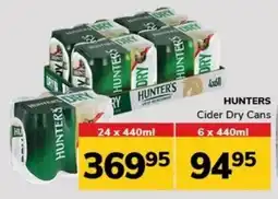 HUNTERS Cider Dry Cans 6 x 440ml