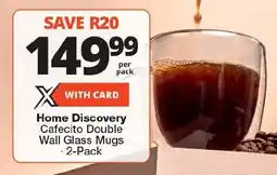 Home Discovery Cafecito Double Wall Glass Mugs