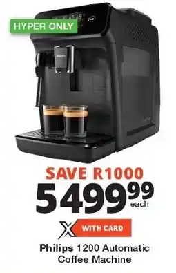 Checkers Philips 1200 Automatic Coffee Machine offer