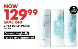 Woolworths 2-PLY TOILET PAPER 18-PACK offer