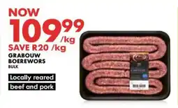 Woolworths GRABOUW BOEREWORS BULK offer