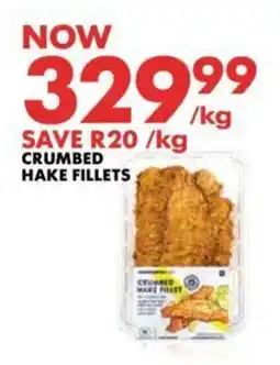 Woolworths CRUMBED HAKE FILLETS offer