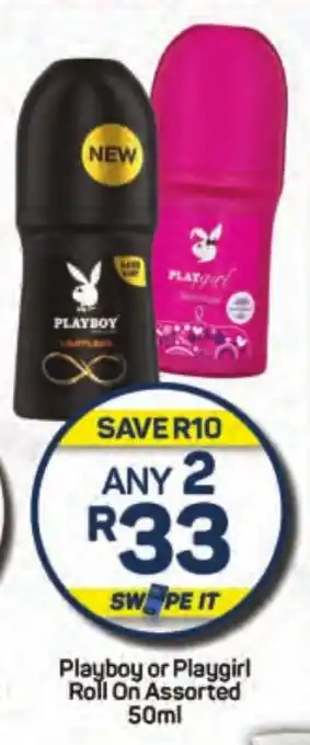 Pick n Pay Playboy or Playgirl Roll On Assorted 50ml offer