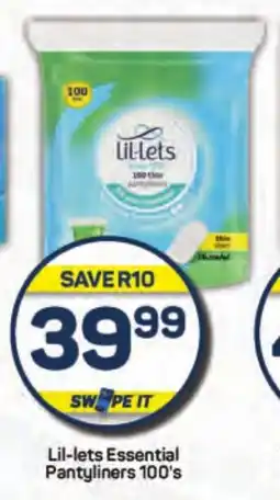 Lil-lets Essential Pantyliners 100's