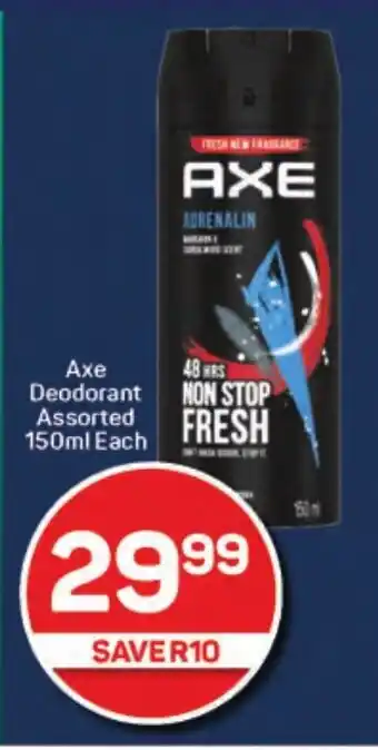 Pick n Pay Axe Deodorant Assorted 150ml Each offer