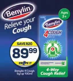 Benylin 4 Cough Syrup 100ml