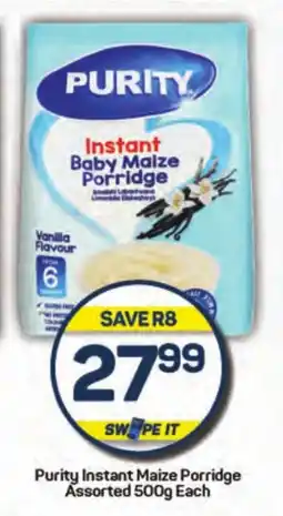 Pick n Pay Purity Instant Maize Porridge Assorted 500g Each offer