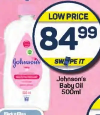 Pick n Pay Johnson's Baby Oil 500ml offer