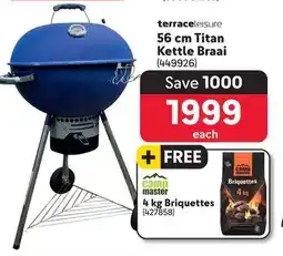 56 cm Titan Kettle Braai + FREE 4 kg Briquettes